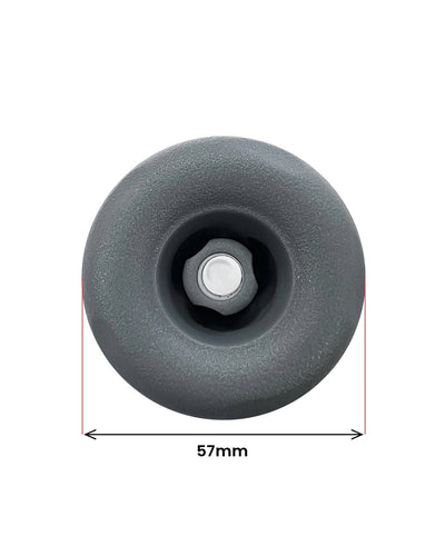 Direkte dyse 57 mm grå