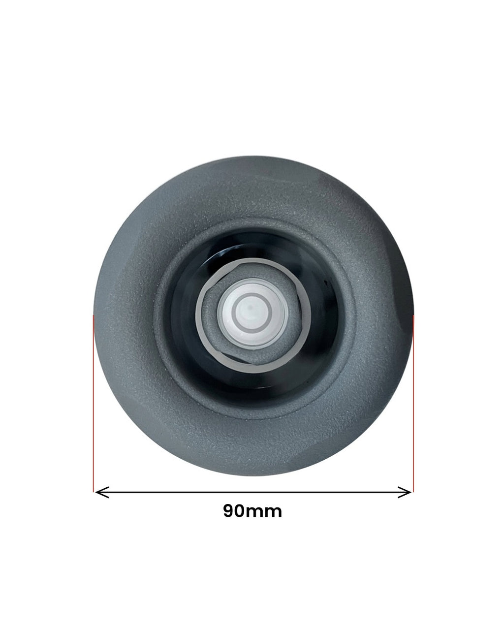 Direkte dyse 90 mm grå