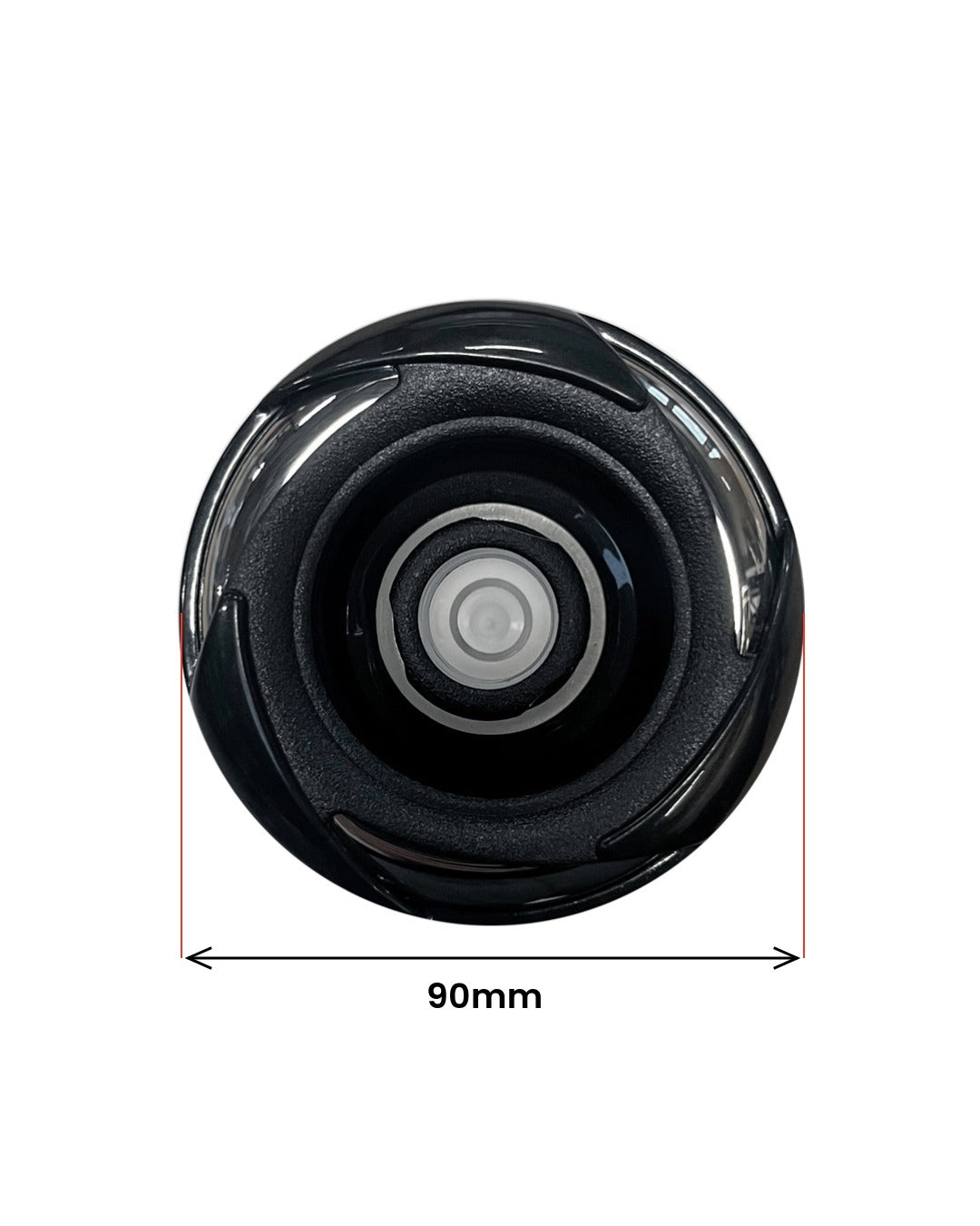 Direkte dyse 90 mm Stål-Sort